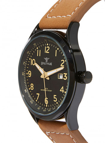 Leather Analog Watch 82461M