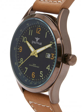 Leather Analog Watch 82462M