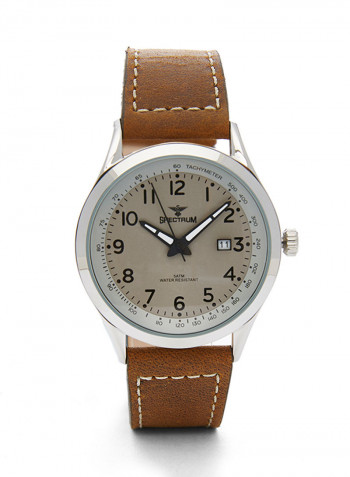 Leather Analog Watch 82463M