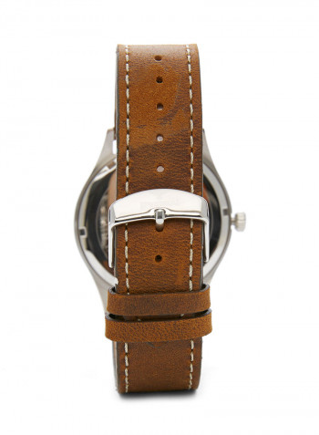 Leather Analog Watch 82463M