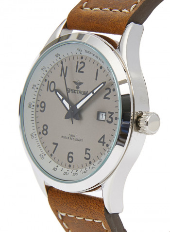 Leather Analog Watch 82463M