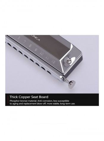 16-Holes Chromatic Harmonica