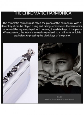 16-Holes Chromatic Harmonica