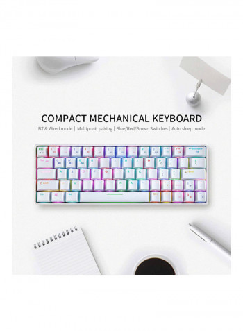 Compact Mechanical Multi-device Keyboard White