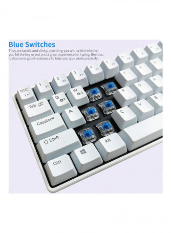 Compact Mechanical Multi-device Keyboard White