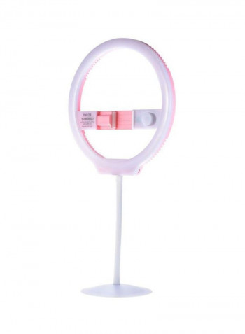 LED Ring Light With Stand 27.5x26.7x1.8cm Pink/Purple