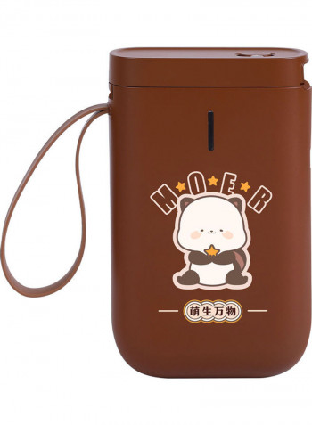 Portable Thermal Label Printer Brown