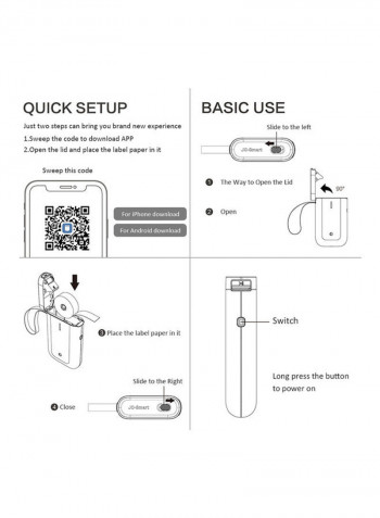 Portable Thermal Label Printer Brown