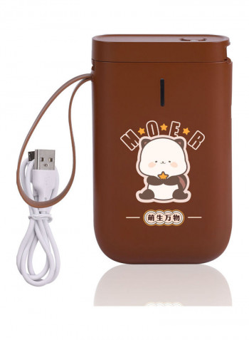 Portable Thermal Label Printer Brown