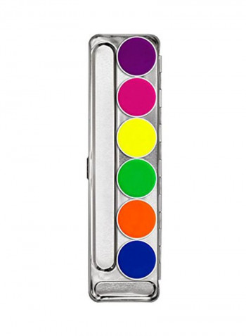 6-Color Day Glow Palette Purple/Pink/Yellow