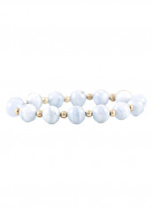 Chalcedony Bracelet With Sterling Silver Components
