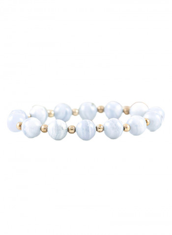 Chalcedony Bracelet With Sterling Silver Components