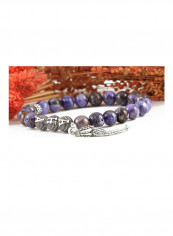 Charoite Bracelet with Sterling Silver components