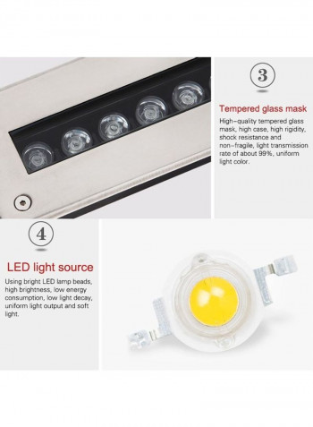 36W LED Outdoor Rectangular Tree Lights Embedded Buried Lamp Multicolour