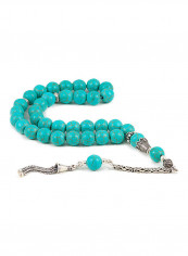 Howlite Turquoise Prayer Beads with Sterling Silver components