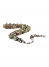 Jasper Prayer Beads with Sterling Silver components
