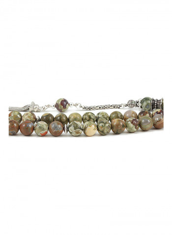 Jasper Prayer Beads with Sterling Silver components