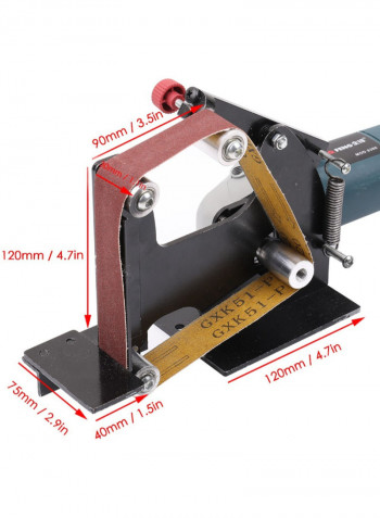 Multifunctional Angle Grinder Belt Sander Black/Brown 160 x 75 x 120millimeter
