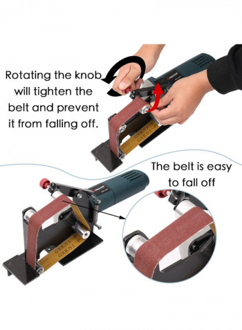 Multifunctional Angle Grinder Belt Sander Black/Brown 160 x 75 x 120millimeter