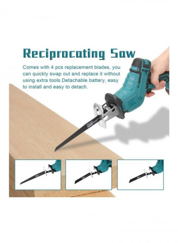 Multifunctional Reciprocating Saw Set Blue/Silver/Black