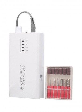 Rechargeable Nail Drill Machine Kit Multicolour