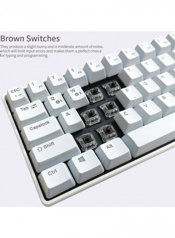 Compact Mechanical Multi-Device Keyboard White