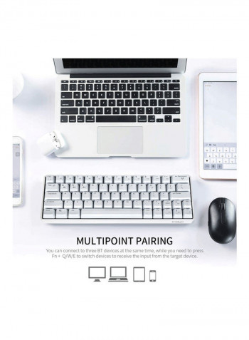Compact Mechanical Multi-Device Keyboard White