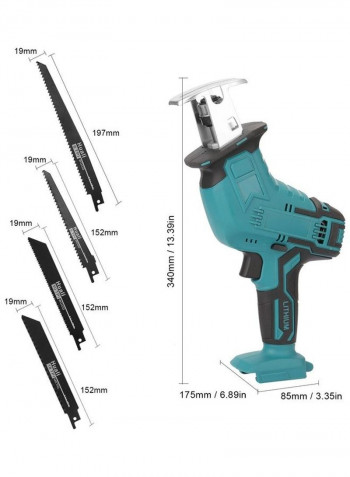 Portable Multifunctional Reciprocating Saw Set Blue/Black/Silver