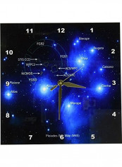 Galaxy And Nebula Pleiades Star Cluster Map Wall Clock Multicolour 10x10inch
