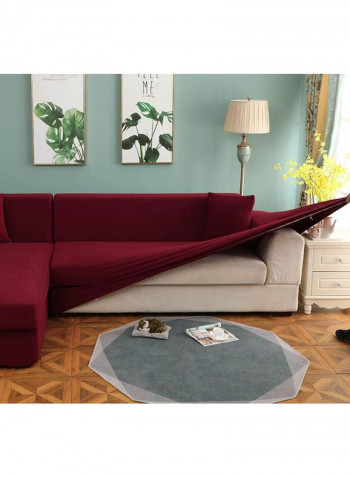 Universal Sofa Slipcover Red 235-300centimeter