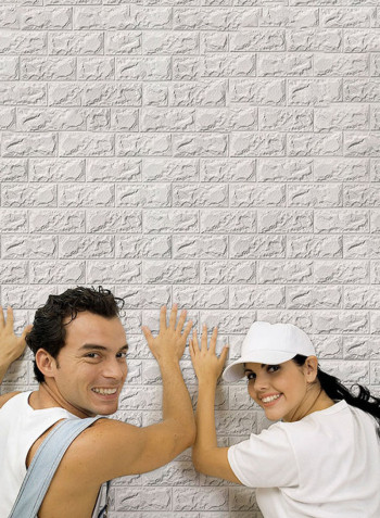 3D Waterproof Self-Adhesive Wallpaper Grey