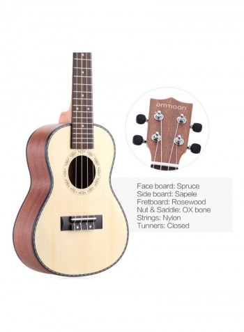 4 Strings Acoustic Wooden Soprano