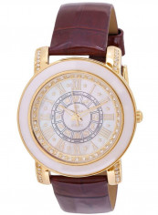 Women's 22K Gold Plated With Crystal Analog Watch P-21702