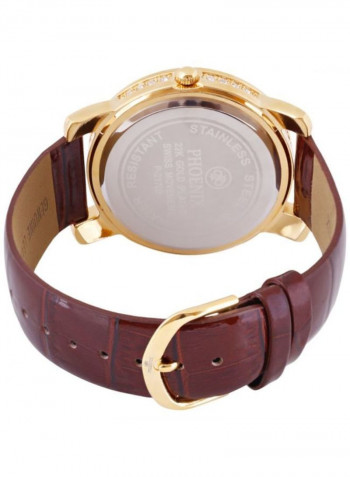 Women's 22K Gold Plated With Crystal Analog Watch P-21702