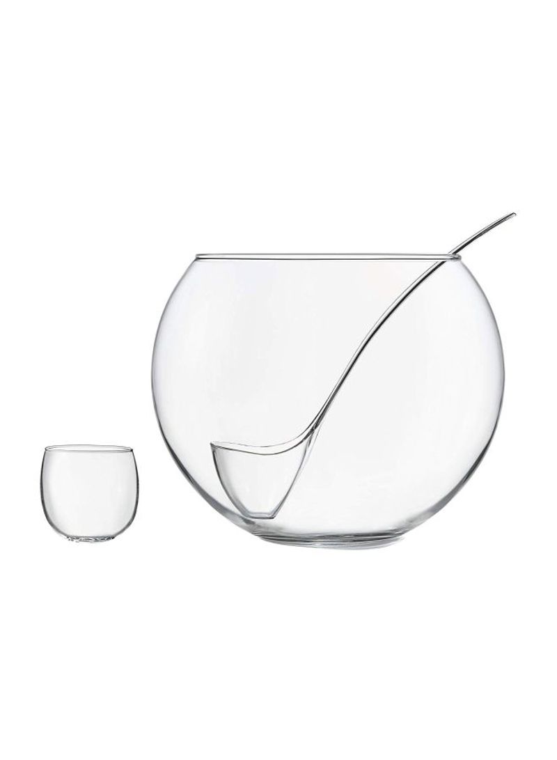 10-Piece Glass Drinkware Set Clear