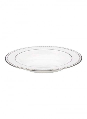Bone China Pasta Bowl White/Black 9inch