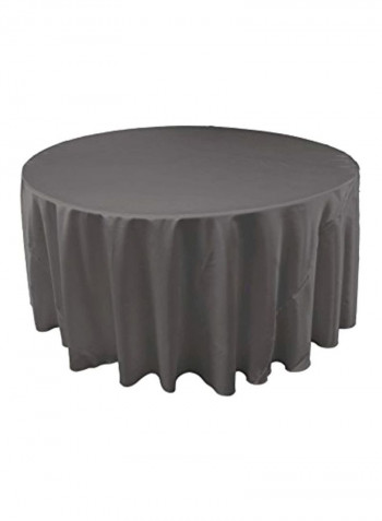 Polyester Bridal Satin Tablecloth Black 120inch