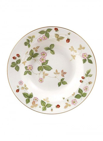 Soup Bowl White/Green/Red 8inch