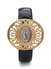 Women's 22K Gold Plated With Crystal Analog Watch P-21695