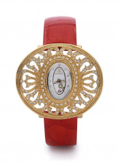 Women's 22K Gold Plated With Crystal Analog Watch P-21695