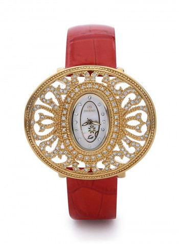 Women's 22K Gold Plated With Crystal Analog Watch P-21695