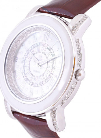 Women's 22K Gold Plated With Crystal Analog Watch P-21702