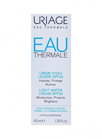 EAU Thermale Light Water Cream SPF20 40ml