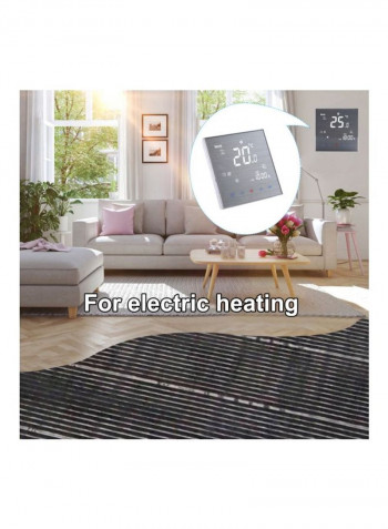 LCD Display Touch Screen Temperature Controller White/Grey 86x86x13.3millimeter