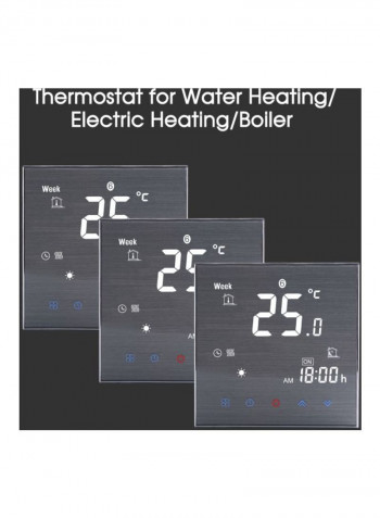 LCD Display Touch Screen Temperature Controller White/Grey 86x86x13.3millimeter