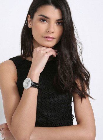 Women's 18K Gold Plated With Crystal Analog Watch P4133