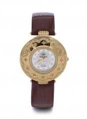 Women's 22K Gold Plated With Crystal Analog Watch P-21629