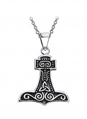 925 Sterling Silver Thors Hammer Pendant Necklace