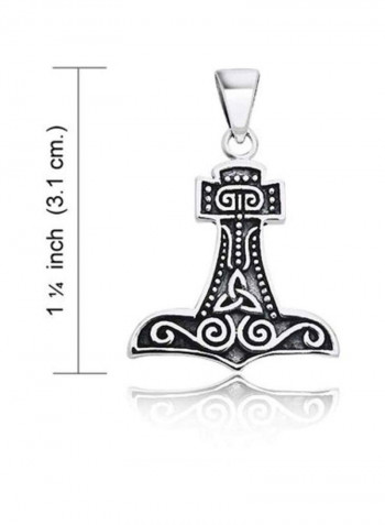 925 Sterling Silver Thors Hammer Pendant Necklace