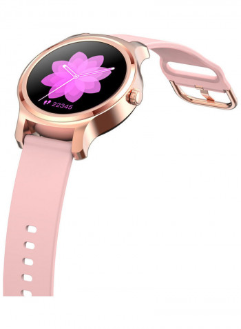 SMA-R2 Smart Watch Round Touch Screen Silicone With IP67 Pink